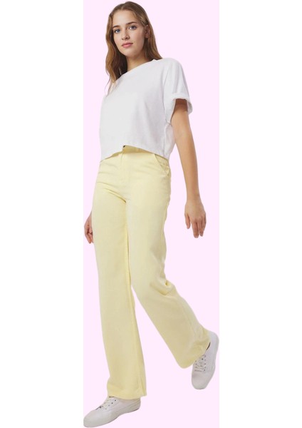 Kadın Geniş Paça Uzun Boy Düşük Bel Wide Leg Jean 100% Liyosel Günlük Stil Kaliteli Malzeme fiyatları