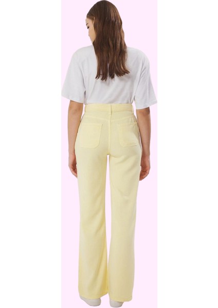 Kadın Geniş Paça Uzun Boy Düşük Bel Wide Leg Jean 100% Liyosel Günlük Stil Kaliteli Malzeme modelleri