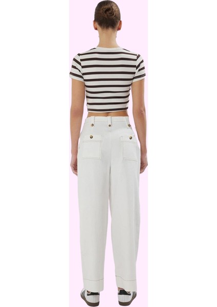 Kadın Geniş Paça Yüksek Bel Pantolon Pamuk Günlük Kullanım Hafta Sonu Yaz Aylarının Vazgeçilmezi modelleri