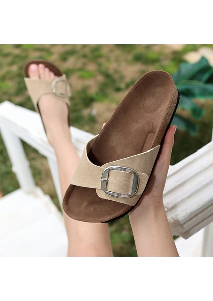 Bernishoes Zooy Bej Nubuk Terlik fırsatları