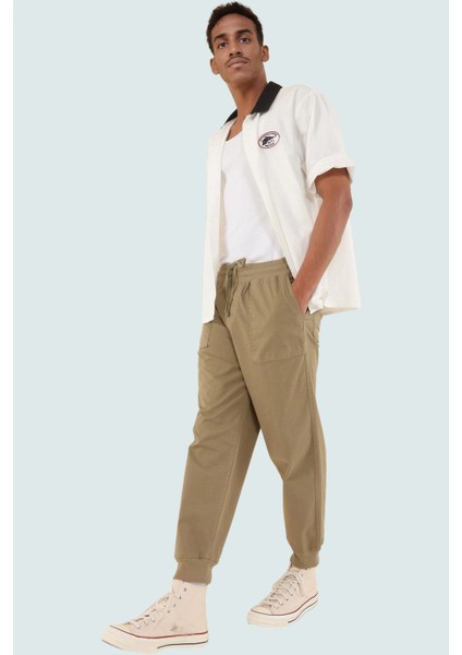 Erkek Jogger Pantolon Gabardin Kumaş Rahat Lastikli Paça Günlük Kombinler Kaliteli Malzeme fiyatları