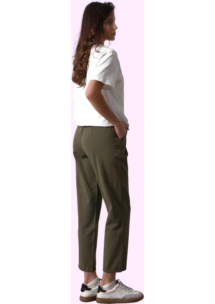 Kadın Jogger Pantolon Dar Paça Gabardin Kumaş Pamuk Günlük Kullanım Yaz Aylarının Vazgeçilmezi modelleri