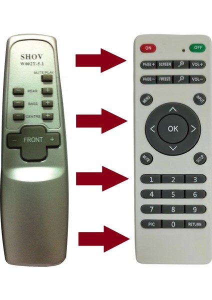 Shov W002t Uyumlu Ses Sistemi Kumandası fiyatları