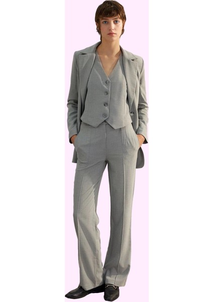 Kadın Yüksek Bel Geniş Paça Düz Pantolon Straight Kalıp Iş ve Günlük Yaz Aylarının Vazgeçilmezi