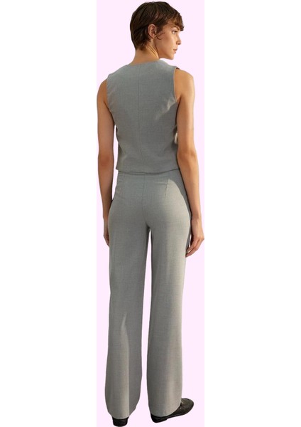 Kadın Yüksek Bel Geniş Paça Düz Pantolon Straight Kalıp Iş ve Günlük Yaz Aylarının Vazgeçilmezi modelleri