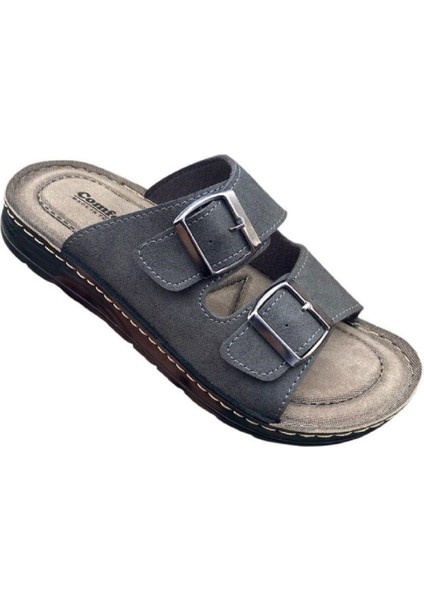 Erkek Gri Renk Ortopedik Rahat Taban Ayarlanabilir Tokalı Günlük Ev Ev Telik fiyatları