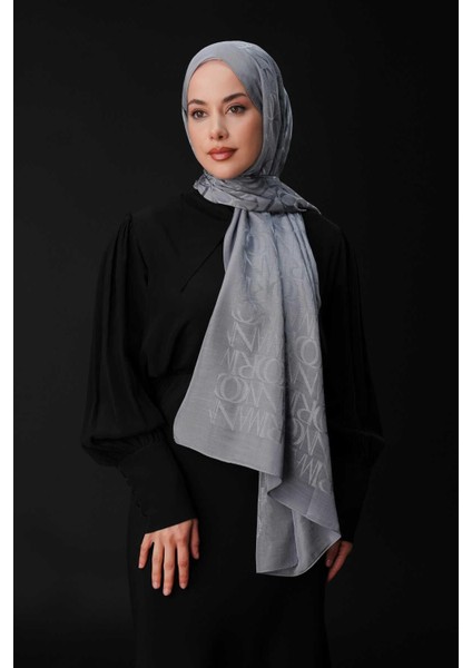 Imza Monogram Bordo Shiny Jakar Şal 70X200 fırsatları