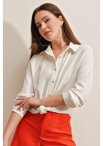 20160 Örme Gömlek - Beyaz fiyatları