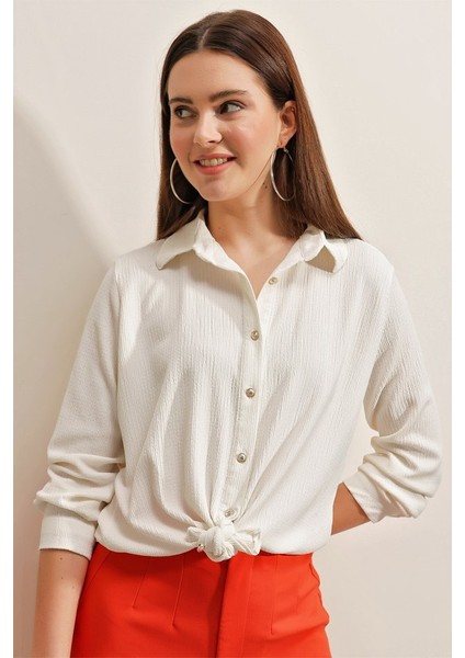 20160 Örme Gömlek - Beyaz fırsatları