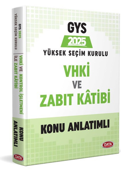 2026 Yüksek Seçim Kurulu (Ysk) Vhki ve Zabıt Kâtibi Konu Anlatımlı Data Yayınları