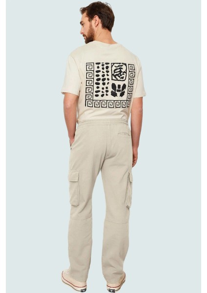 Kadın Unisex Regular Fit Kargo Pantolon Pamuk Gabardin Kumaş Günlük Kullanım Modern Tasarım