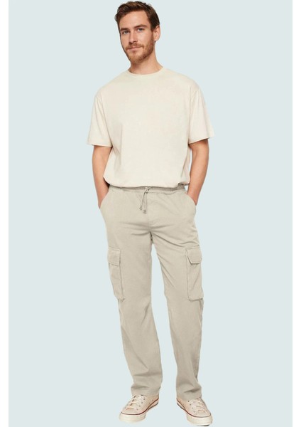 Kadın Unisex Regular Fit Kargo Pantolon Pamuk Gabardin Kumaş Günlük Kullanım Modern Tasarım fiyatları