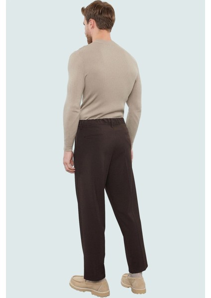 Erkek Baggy Fit Boru Paça Pantolon Düz Desen Günlük Kombinler Hafta Sonu Dayanıklı Malzeme modelleri