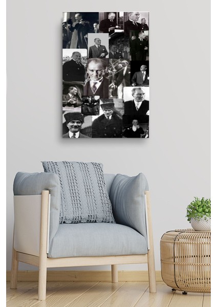 15 Parça Atatürk Resmi Kanvas Tablo Canvas Duvar Dekarasyon Duvar Süsü Ölçü Seçmeyi Unutmayınız