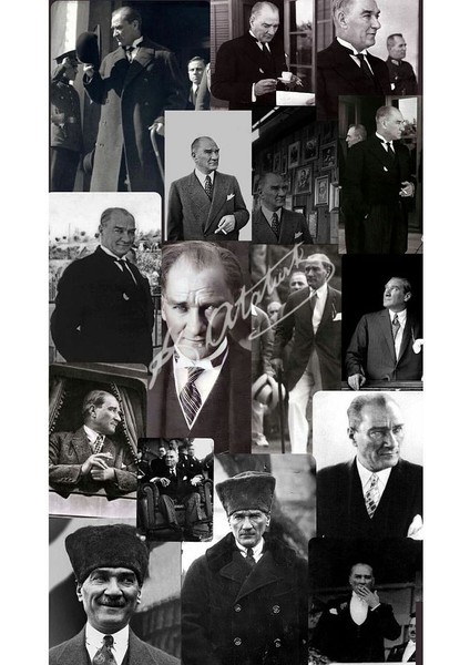 15 Parça Atatürk Resmi Kanvas Tablo Canvas Duvar Dekarasyon Duvar Süsü Ölçü Seçmeyi Unutmayınız fiyatları