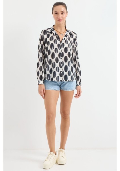 3964 Hafif Dökümlü Saten Gömlek - B. Siyah fırsatları