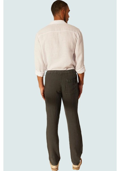 Erkek Regular Fit Keten Pantolon Yüksek Bel Straight Kalıp Günlük Kullanım Kaliteli Malzeme modelleri