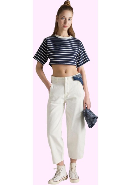 Kadın Pamuk Gabardin Pantolon Havuç Kalıp Boru Paça Günlük Stil Yaz Aylarının Vazgeçilmezi