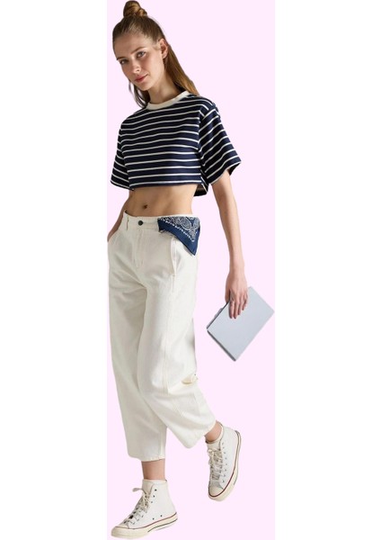 Kadın Pamuk Gabardin Pantolon Havuç Kalıp Boru Paça Günlük Stil Yaz Aylarının Vazgeçilmezi fiyatları
