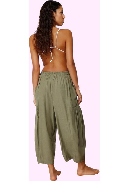 Kadın Dokuma Boru Paça Pantolon Rahat Yazlık Plaj Giyim Günlük Kullanım Yaz Aylarının Vazgeçilmezi modelleri
