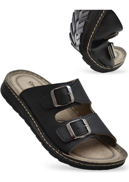 Erkek Ortopedik Rahat Taban Tokalı Günlük Kullanım Terlik