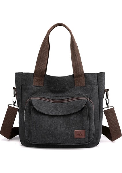 Tuval Tote Omuz Alışveriş Çantaları Kadınlar Içın Omuz Retro Kanvas Kadın Çantaları Yeniden Kullanılabilir Alışveriş Çantası Büyük Kadın Çantaları (Yurt Dışından)