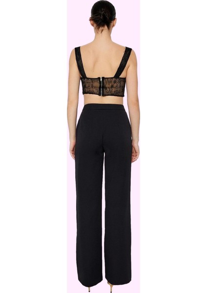 Kadın Geniş Paça Dokuma Pantolon Kemersiz Finike Şık Gece Günlük Kullanım Kaliteli Malzeme modelleri