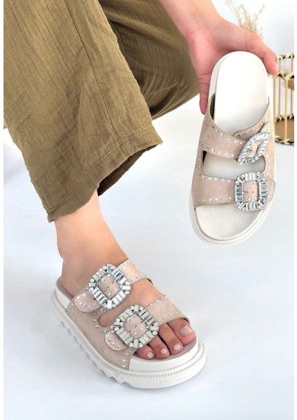 Bernishoes Juana Bej Nubuk Taşlı Terlik fiyatları