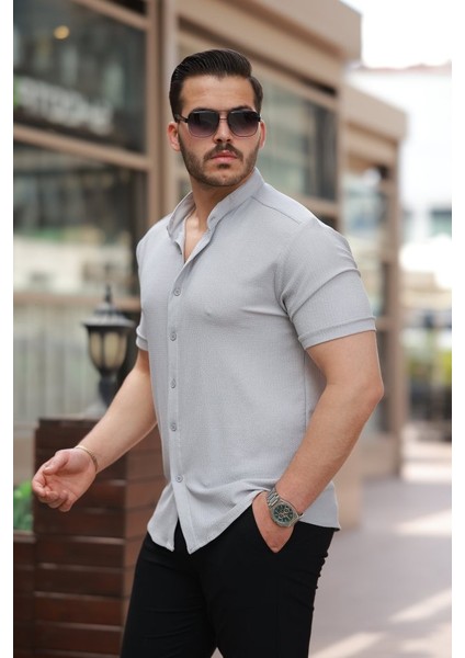 Erkek Hakim Yaka Kısa Kollu Gömlek fiyatları