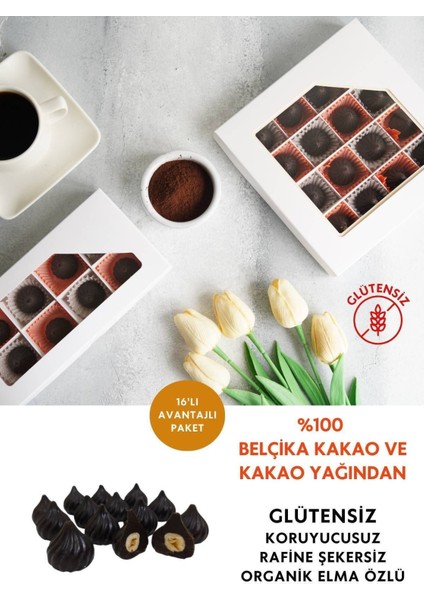 Fındıklı Spesiyal Vegan Glutensiz Rafine Şekersiz %70 Bitter Belçika Çikolatası (16LI/160 Gr)