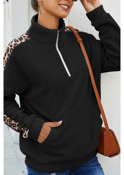 Kadın Uzun Kollu Balıkçı Yaka Önden Fermuarlı Polar Bluz modelleri