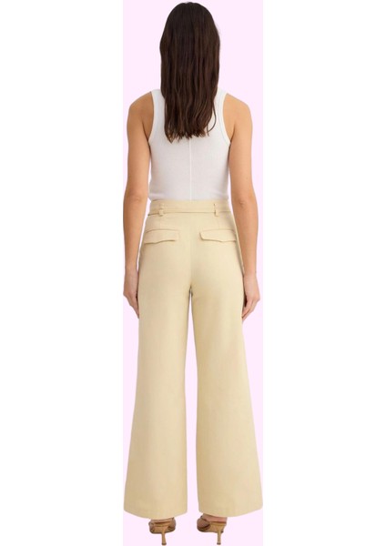 Kadın Geniş Paça Yüksek Bel Kemerli Pantolon Pamuklu Günlük Kullanım Yaz Aylarının Vazgeçilmezi modelleri