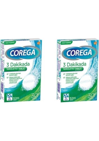 Protez Temizleyici Tablet 30 Adet 2'li Paket