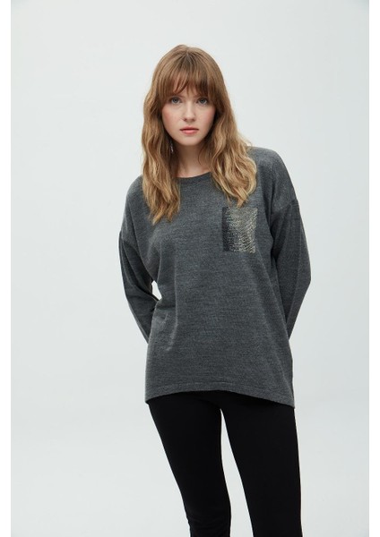 Cep Taşlı Triko Basic T-Shirt fiyatları