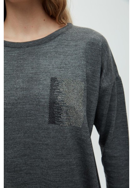 Cep Taşlı Triko Basic T-Shirt fırsatları