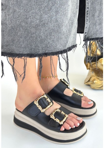 Bernishoes Jalli Siyah Cilt Terlik fiyatları