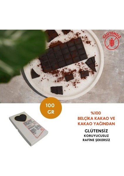 Kuvertür Artizan Vegan Glutensiz Rafine Şekersiz %70 Bitter Belçika Çikolatası 100 G