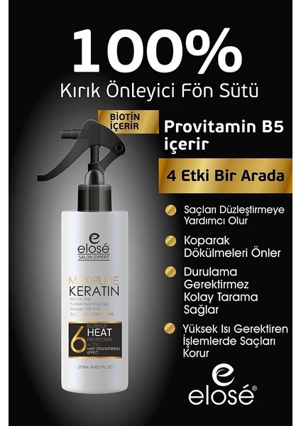 Kırıklara Karşı Etkili Besleyici Onarıcı Keratin ve Biotinli Saç Bakım Fön Sütü 250 Ml. fiyatları