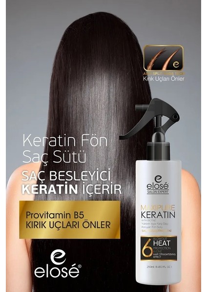 Kırıklara Karşı Etkili Besleyici Onarıcı Keratin ve Biotinli Saç Bakım Fön Sütü 250 Ml. fırsatları