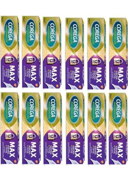 Maksimum Güç Tat Içermez Diş Protezi Yapıştırıcı Krem 40 gr 12 Adet