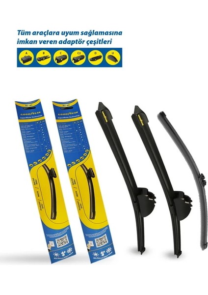 Honda Civic Vtec 2005 Supermute 2'li Muz Silecek Takımı Ön 650 MM/350 mm modelleri