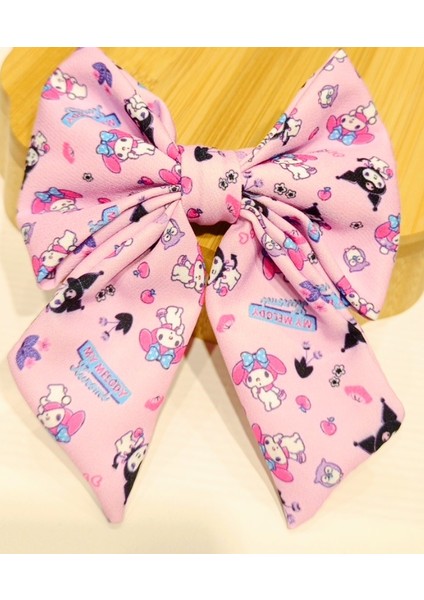 Lüks Figürlü Kuromi Karakter Baskılı Fiyonk Klips Toka