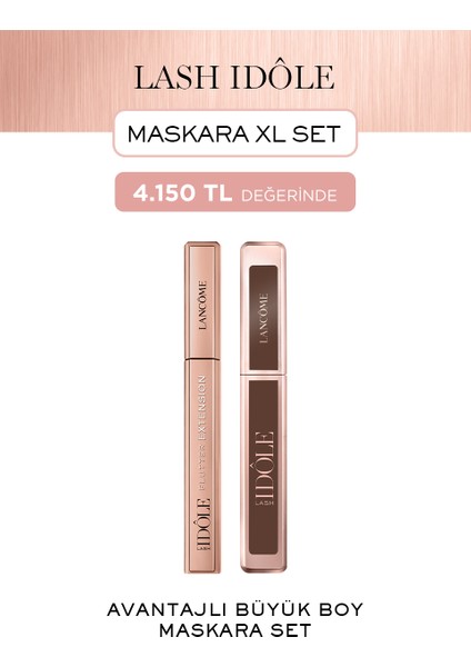 Lash Idôle Flutter Extension Uzun Görünüm Veren Maskara & Kahverengi Maskara Xl Set