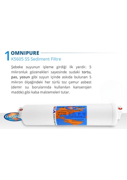 Usa Omnipure K56-05-33-28 Serisi Nsf Filtre Seti indirimleri