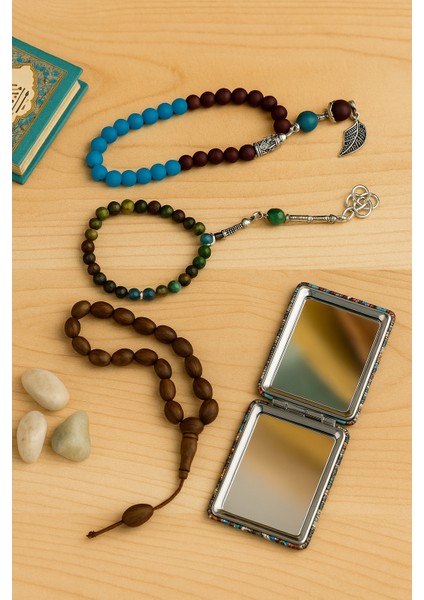 Seymenbıçakçılık Andız Ağacı El Yapımı Tesbih – Kahverengi & Siyah 2’li Set fiyatları