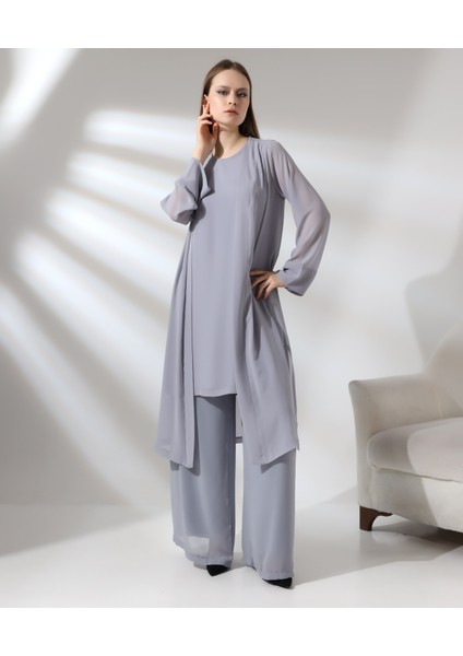 Taş Işleme Şifon Uzun Hırka modelleri