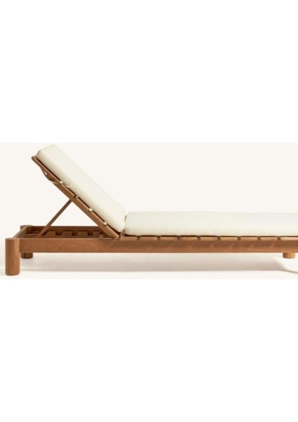 Denze Masif Ayarlanabilir Dış Mekan Şezlong – Minder