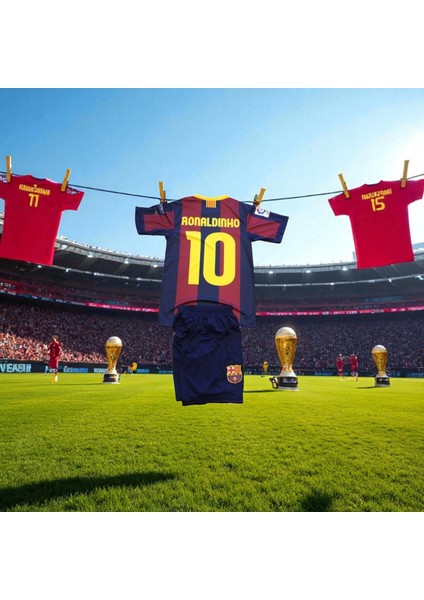 Efsane Barcelona Ronaldinho Çocuk Halı Saha Forması