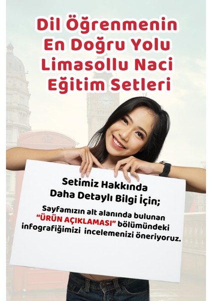 Ingilizce + Almanca + Rusça + Ispanyolca Eğitim Setleri ve Kitapları, 4 Dilde Hızlı ve Etkili Eğitim
