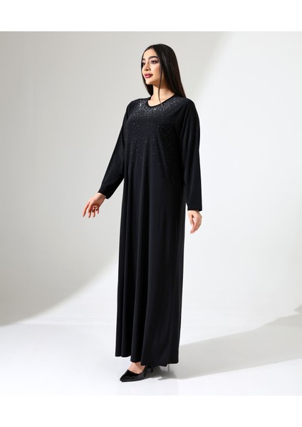 Taş Detaylı Uzun Iç Elbise